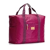 Fliyeong 1 Stück leichte, faltbare Nylon-Handgepäck-Tasche für Reisen, Kleidung, wasserdichte Aufbewahrungstasche, Rosy, kreativ und nützlich.