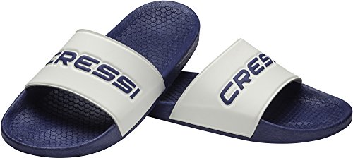 Cressi Swim Erwachsene Swimming Pool Shoes Deluxe Badelatschen, Blau/Weiß, 40