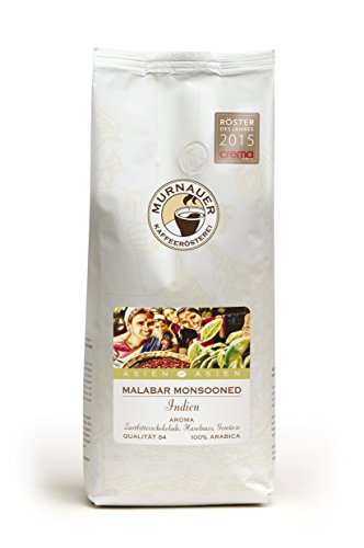 Murnauer Kaffeerösterei MALABAR - Espressobohnen aus Indien - Premium Kaffee - von Hand frisch & schonend geröstet - Espresso und Filterkaffee - 1000g ganze Bohnen