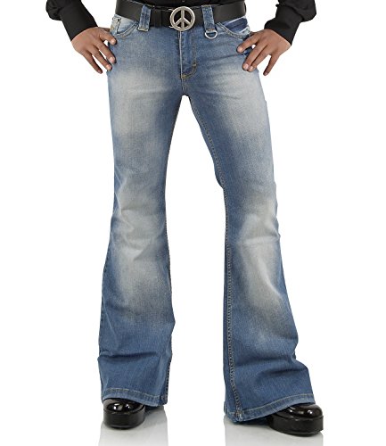 Comycom Jeans mit Schlag verwaschen Star Blue hellblau 72 36/36