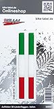 BIKE-label Aufkleber 3D Länder-Flaggen Italien Italy 2 Stck je 120 x 10mm 300001N