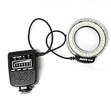 Meike LED Macro Ring Blitzlicht FC-100 Kompatibel mit Canon Nikon Pentax Olympus DSLR Kamera Camcorder mit Adapterringen