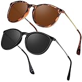 Ulknyss Sonnenbrille Damen Polarisiert Retro Runde Sonnenbrillen UV400 Schutz Vintage Sunglasses für Damen Fahren Reisen