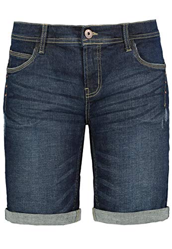 Sublevel Damen Jeans Bermuda-Shorts mit Nietendetails Dark-Blue M