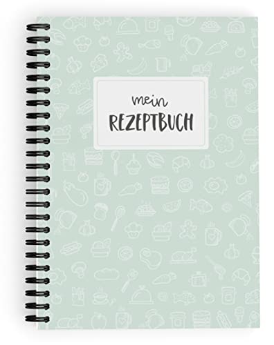 KuschelICH Rezeptbuch zum Selberschreiben - Lieblingsrezepte DIN A5 mit Inhaltsverzeichnis & Schutzcover
