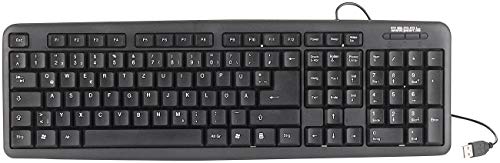 PEARL Standard Tastatur: USB-Standardtastatur mit Ziffernblock, QWERTZ, schwarz (USB Tastatur)