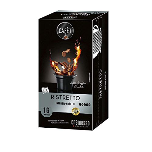 Cafet für Cremesso, Kaffekapseln Ristretto 16 Stück