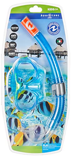 Aqua Lung Unisex Kinder Sport Schnorchel-Set mit Tauchmaske und Schnorchelrohr, Blau - Aqua, Einheitsgröße