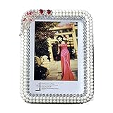 GLigeT Bilderrahmen 6-Zoll-Fotorahmen im europäischen Stil mit Perlen-Hochzeit, Heimdekoration, Tischdekoration, Fotorahmen Fotorahmen (Color : A-6 Inch)