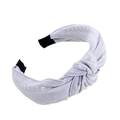 YWLINK Mode Knoten Haarband Frauen Kopfband Süß MäDchen Klassisch Breit Waschen Haarband(Grau)