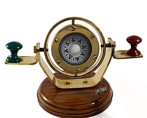 Antique Vibes Schiffskompass aus Messing, nautischer Kompass, Boot, Navigation, Seemannsgeschenk, Tischdekoration, Sammlerstück