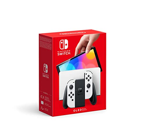 Nintendo Switch-Konsole (OLED-Modell) : Neue Version, intensive Farben, 7-Zoll-Bildschirm - mit einem wei�en Joy-Con