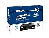 Edision PICCOLLINO S2+T2/C Combo Receiver H.265/HEVC (DVB-S2, DVB-T2, DVB-C) Full HD USB schwarz