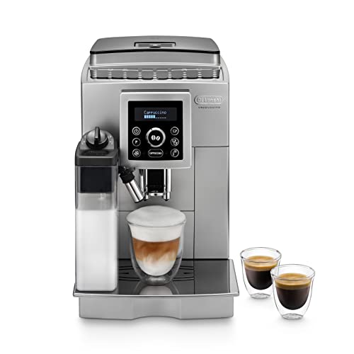 De'Longhi 23.460.SB Kaffeevollautomat mit LatteCrema Milchsystem ECAM23.460S, silber [Energieklasse A]