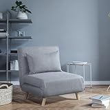 Home Deluxe - Schlafsessel Snooze - Farbe: Grau, Webstoff, 3 in 1 Design: Nutzbar als Sessel, Lounge oder Bett I Klappsessel Klappbett Sesselbett