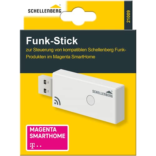 Schellenberg 21009 Magenta SmartHome Funk-Stick zur Steuerung von Schellenberg Funk-Produkten in einem QIVICON Smart Home System