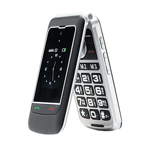 NEWAYGRAND Klapphandy Mobiltelefon mit Großen Tasten Handy für Senioren Seniorenhandy ohne Vertrag und Ladestation