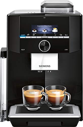 Siemens EQ.9 Plus s300 TI923309RW - Kaffeevollautomat mit Touchscreen iAroma System und Aroma DoubleShot - Farbe: schwarz (Displaysprache nicht auf Deutsch)