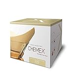 Chemex Natürliche Kaffeefilter, quadratisch, 100 Stück - Exklusive Verpackung (100 Filter pro Packung)