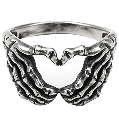 Ruluti Edelstahl-schädelring Unisex Vintage Gothic Ringgeschenke Für Männer Frauen Größe 7
