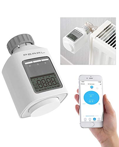 PEARL Heizkörperthermostat: Programmierbares Heizkörper-Thermostat mit Bluetooth, App, LCD-Display (Heizkörperthermostat Bluetooth)