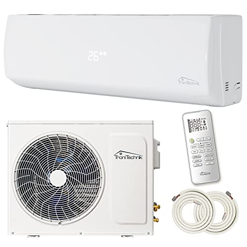 Tronitechnik® Split Klimaanlage Set DALVIK 2 mit WiFi/App Funktion Klimagerät - Kühlen A++/ Heizen A+ - 9000 BTU, Fernbedienung, Timer, Nacht-Modus inkl. Material