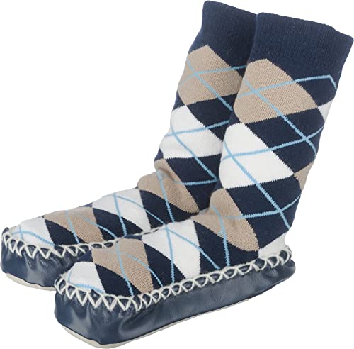 Playshoes Unisex Kinder Anti-Slip Cotton Socks Stripes Kniestrümpfe, Marine, 27/30