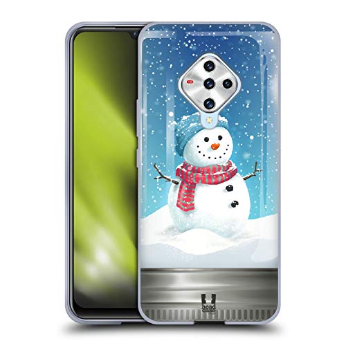 Head Case Designs Schneeman Weihnachten Im Einweckglas Soft Gel Handyhülle Hülle kompatibel mit Vivo X50e 5G
