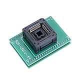 pzsmocn Coverless Programming Connector/Converter/Adapter PLCC44 to DIP44 (with PCB), 44-Pin, 1.27mm Pitch, Yamaichi IC Test Burn-in Socket Adapter, Applied to PLCC44 Packages.