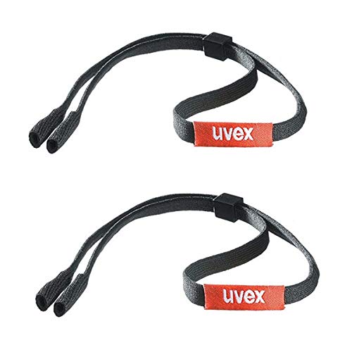 Uvex Eyewear Strap Brillenband, 2 Stück, Schwarz