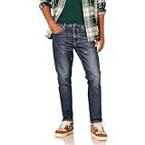 Amazon Essentials Herren Slim-Fit-Jeans, Dunkle Waschung, 32W / 30L