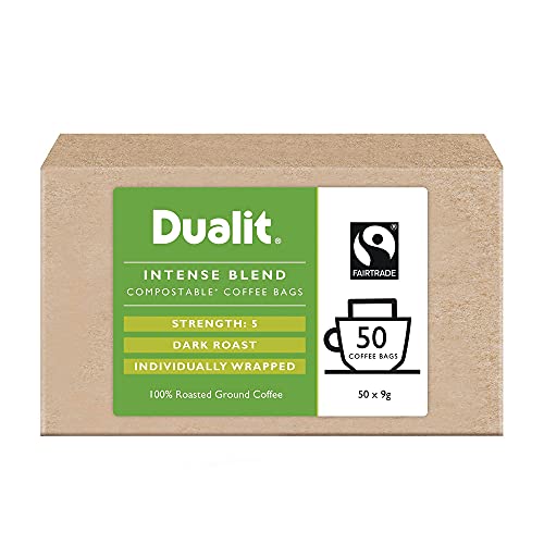 Dualit Intensives Coffee Brewer Bag Set - 50er Pack - 50 Kaffeebeutel Einzelportionen Coffee Bags - Hochwertiger Gemahlener Kaffee - Kaffee ganz ohne Kaffeemaschine