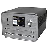 Soundmaster ICD1050SW Stereoanlage Internetradio WLAN 2,4/5 GHz DAB+ Bluetooth CD-Player USB MP3 APP Farbdisplay Wecker