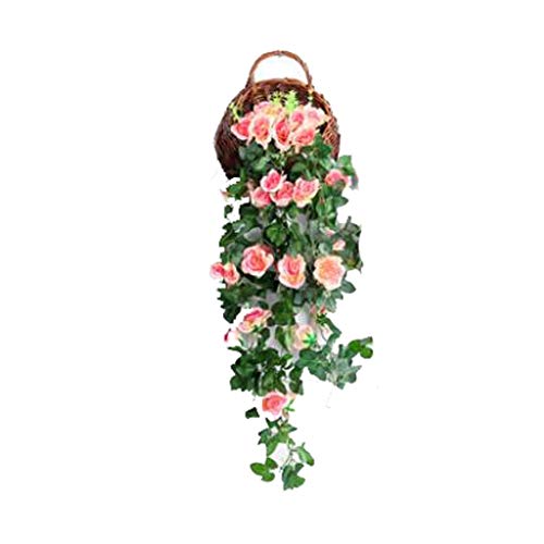 JJJ LHY- Gefälschte Blume hängenden Korb Blumenhoch Gefälschte Blume Kunststoff Rattan Rosen-Rebe Hängen Orchid Balkon Mode