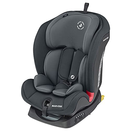 Maxi-Cosi Titan, Mitwachsender Kindersitz mit ISOFIX und Ruheposition, Gruppe 1/2/3 Autositz (9-36 kg), Nutzbar ab ca. 9 Monate bis ca. 12 Jahre, Basic Grey (Grau)