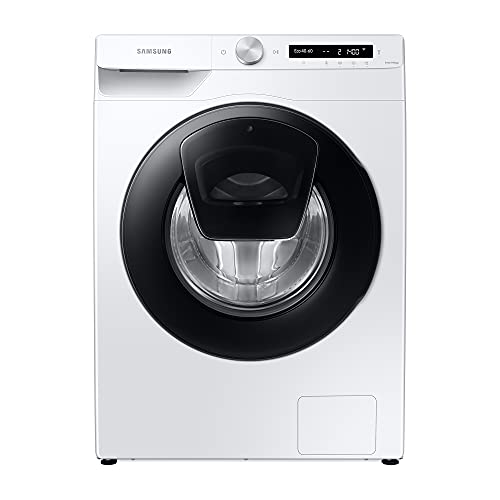 Samsung Waschmaschine WW8ET554AAW/S2, SchaumAktiv-Technologie, Simple Control-Bedienkonzept, AddWash™, Hygiene-Dampfprogramm, FleckenIntensiv-Funktion, 8 kg, Weiß