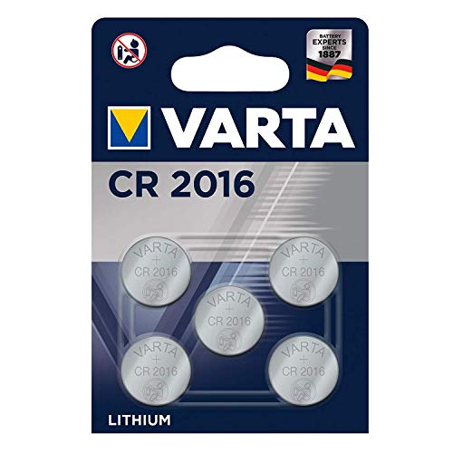 5er Blister VARTA 3V Lithium Knopfzelle CR 2016 / CR2016 / 6016