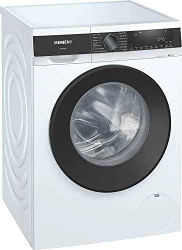 Siemens WG44G2020 iQ500 Waschmaschine, 9 kg, 1400 UpM, Antiflecken-System entfernt 4 Fleckenarten, Outdoor-Programm Schonende Reinigung, speedPack L Beschleunigen Sie Ihre Programme, Weiß