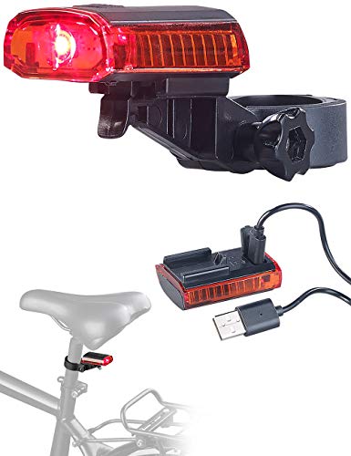 PEARL Fahrradbeleuchtung: Cree-LED-Fahrrad-Rücklicht mit Akku, USB-Ladekabel, StVZO-zugel, IPX4 (Fahrradrückleuchte)