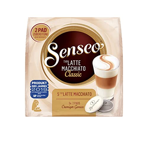 Senseo Classic, 25 Kaffeepads, 5er Pack Pads für 25 Typ Latte Macchiato Getränke