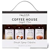 Thoughtfully Gourmet Kaffee-Sirup Geschenkset - Zuckerfreie Kaffee-Toppings mit 4 verschiedenen Geschmacksrichtungen - 4 x 45 ml