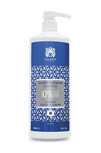 VALQUER PROfesional Shampoo Zero Silver Platinum Ohne Sulfate, Salz und Silikone. Weißes, graues und blondes Haar, 1 l