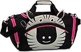 Kindertasche Sporttasche Reisetasche Zebra, Jungen Mädchen Kinder, schwarz, 35 x 25 x 20 cm, 19,5 Liter