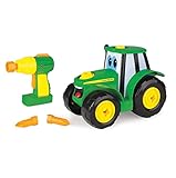 John Deere 46655 Bau-Dir-Deinen-Johnny-Traktor, Kinder Traktor zum Selbstbauen, Hochwertiger für Kinder ab 18 Monaten, Spielen und Sammeln, Spielzeugtraktor, ab 18 Monaten