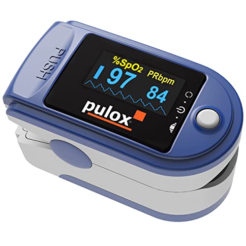 Pulsoximeter PULOX PO-200 Solo in Blau Fingerpulsoximeter für die Messung des Pulses und der Sauerstoffsättigung am Finger