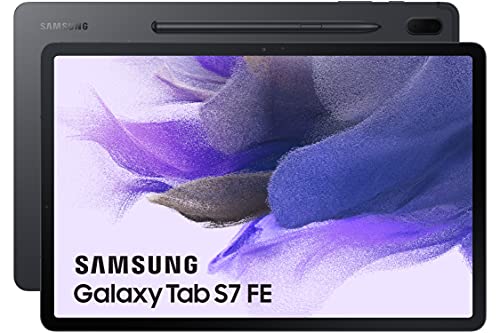 Samsung Galaxy Tab S7 FE Tablet-PC mit 30,5-cm-Display (12,4 Zoll), WLAN, 6 GB RAM, 128 GB Speicher, Android, Schwarz, spanische Version