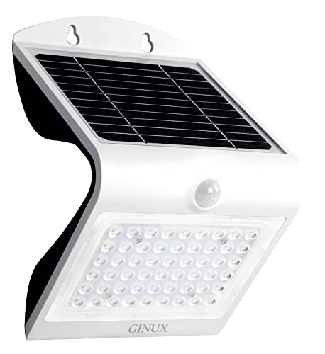 GINUX® Solarlampen für außen | Solarleuchte für den Außenbereich 56 LED | Outdoorlampe mit 120° Bewegungsmelder 3 Modi | IP65 wasserdichter Solar- Strahler - Solar-Aussenleuchte Garten