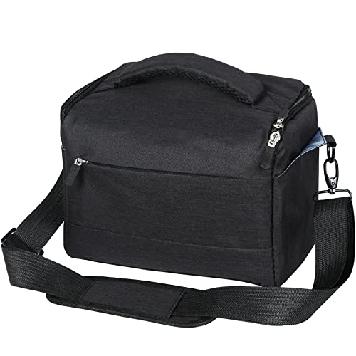 ATHEM Kameratasche Schwarz, Tragbare Reisen Kameratasche für Männer Frauen, SLR DSLR Kameratasche Klein Fototasche mit Regenschutz und Gürtel