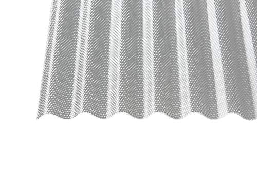 Polycarbonat Wellplatten Profilplatten Sinus 76/18 wabe Struktur klar 2,8 mm (3000 x 1045 x 2,8 mm)