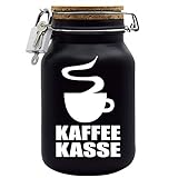 Spardose Kaffeekasse Geld Geschenk Idee Schwarz XL